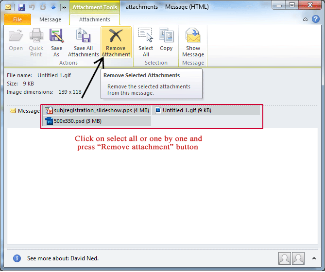 Attachment Remove 2010